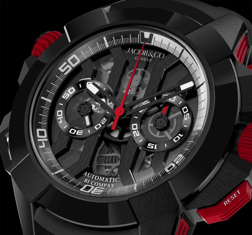 Jacob & Co.,EPIC ,Titanium,48hours,In-house Caliber,Sapphire,EC313,EC313.21.SB.BB.B