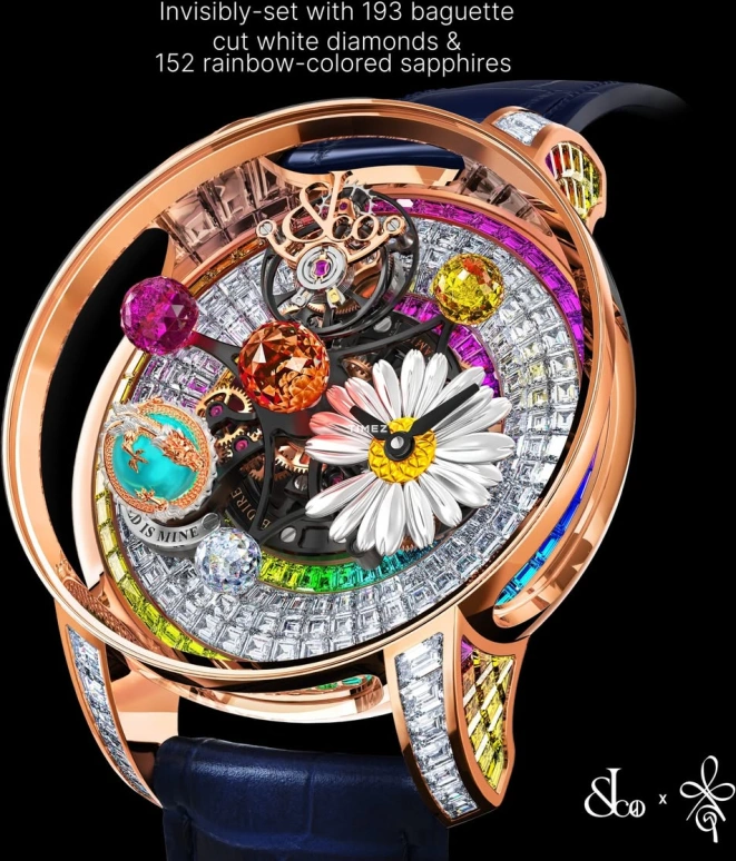 Jacob & Co.,Astronomia ,Rose Gold,Silver,Multi-Color,Sapphire,Round,Astronomia Solar G,Astronomia Solar G-Dragon