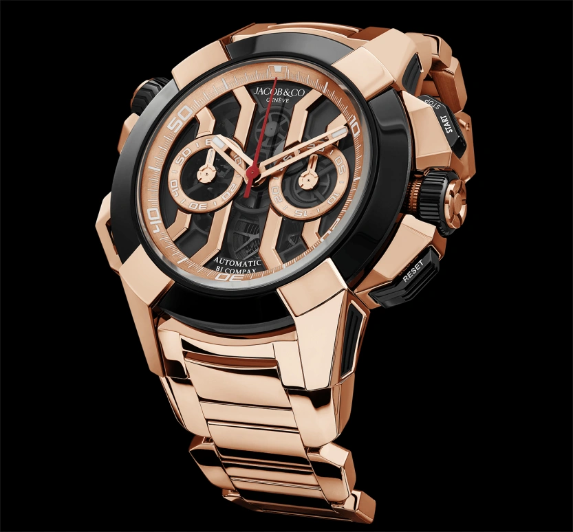 Jacob & Co.,EPIC ,Rose Gold,Titanium,Gold,48hours,In-house Caliber,Sapphire,EC311,EC311.42.PD.BN.A40AA