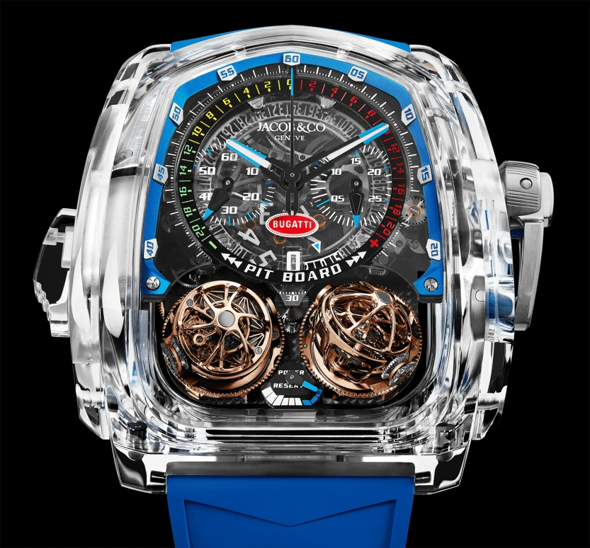 Jacob & Co.,Twin Turbo Furious ,Sapphire,Crystal,Handwound,50hours,In-house Caliber,TT220,TT220.80.AA.AB.A
