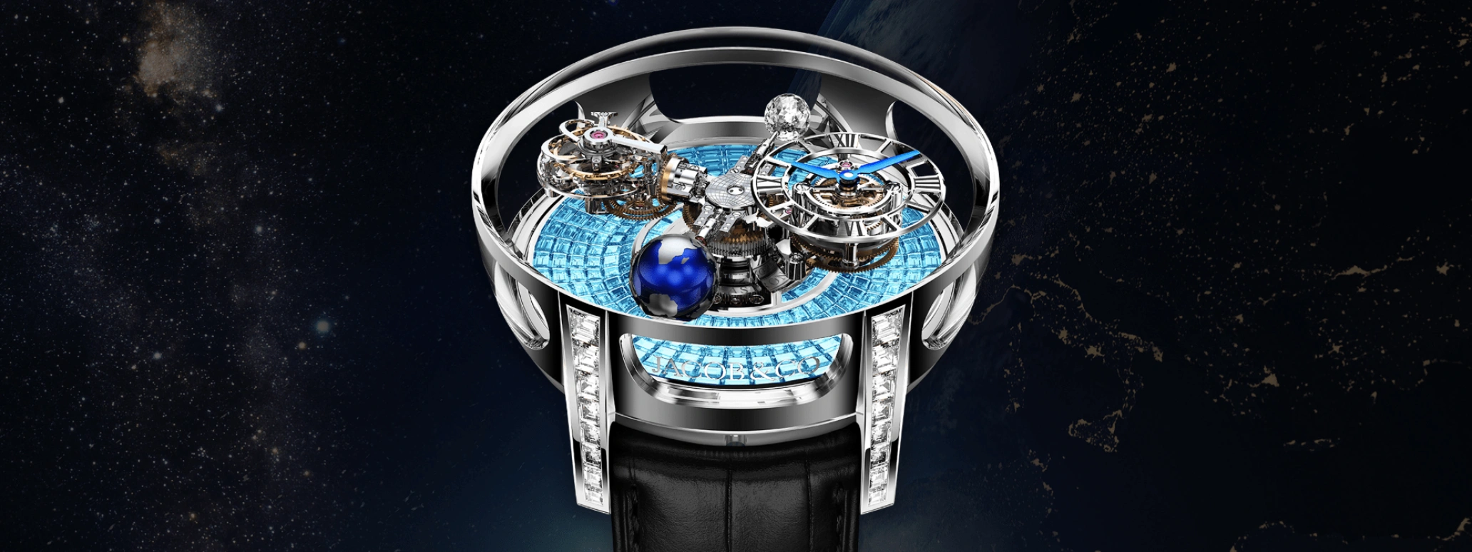 Jacob & Co.,Astronomia ,Gold,White Gold,Handwound,60hours,In-house Caliber,AT800,AT800.30.BD.BI.B