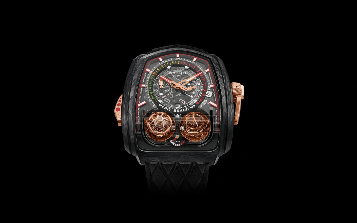 Jacob & Co.,Twin Turbo Furious 57x52mm,57x52mm,Forged Carbon,Carbon,Handwound,50hours,In-house Caliber,TT210,TT210.29.AA.AA.A