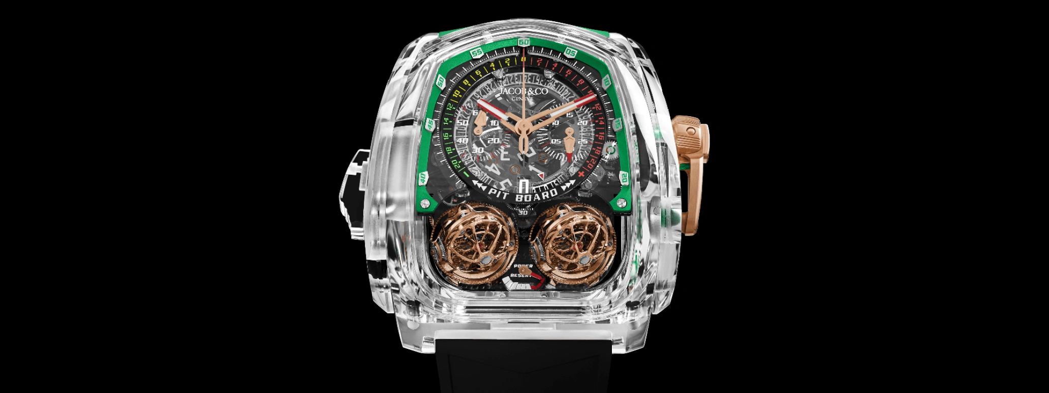 Jacob & Co.,Twin Turbo Furious ,Sapphire,Crystal,Handwound,50hours,In-house Caliber,TT220,TT220.80.AA.AC.A