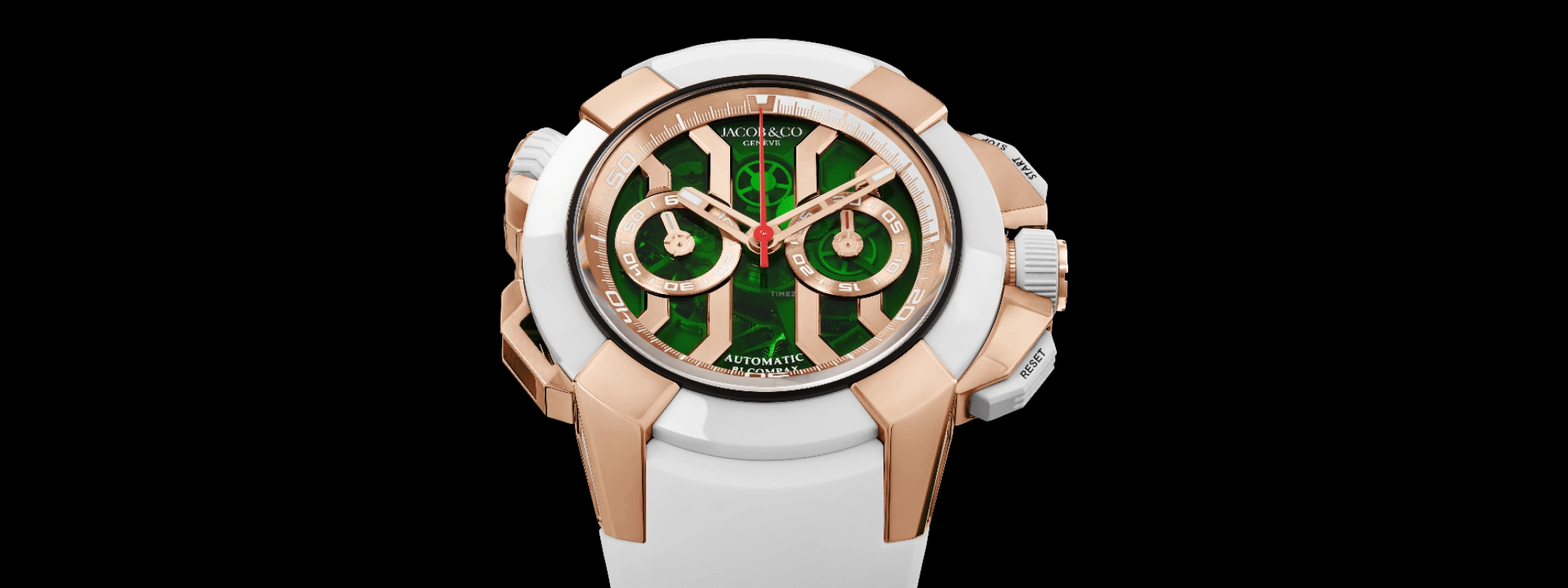 Jacob & Co.,EPIC 47mm,47mm,Rose Gold,Gold,48hours,In-house Caliber,Sapphire,EC312,EC312.42.PB.GN.A