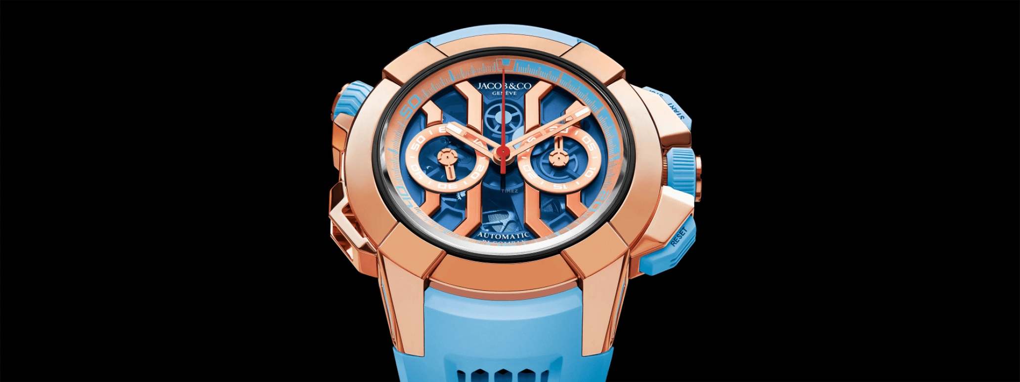 Jacob & Co.,EPIC ,Rose Gold,Titanium,Gold,48hours,In-house Caliber,Sapphire,EC323,EC323.42.AA.AA.BBRUA