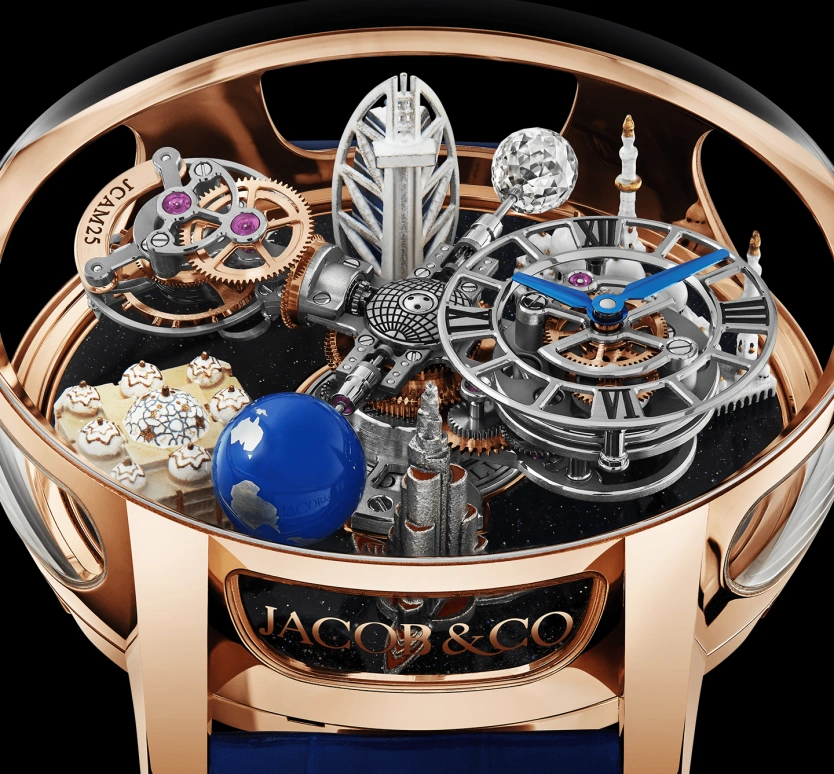 Jacob & Co.,Astronomia 50mm,50mm,Rose Gold,Sapphire,Gold,Handwound,60hours,In-house Caliber,AT102,AT102.40.AI.UA.ABALA