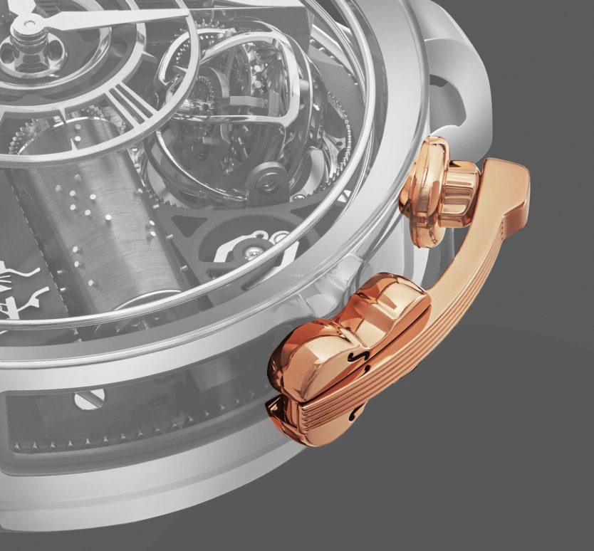 Jacob & Co.,Opera Godfather 49mm,49mm,Rose Gold,Sapphire,Gold,Crystal,Handwound,44hours,In-house Caliber,Godfather,OP500,OP500.40.AA.AA.ABALA