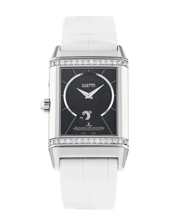 Jaeger-LeCoultre,Reverso 40.20x25mm,40.20x25mm,Stainless Steel,Black,Silver,Handwound,Dule Time,45hours,2698420
