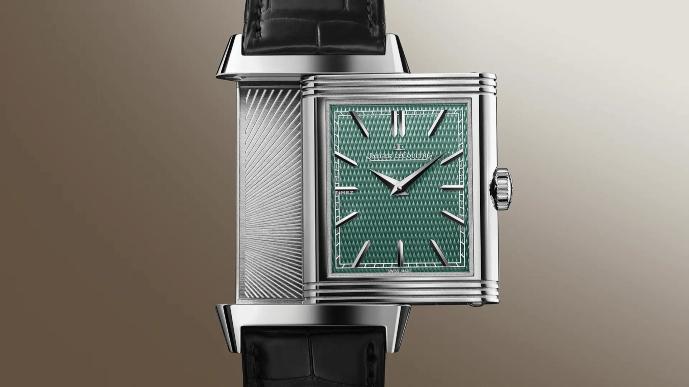 Jaeger-LeCoultre,Reverso 45.60x27.40mm,45.60x27.40mm,White Gold,Multi-Color,Green,Handwound,45hours,In-house Caliber,Q39334T5