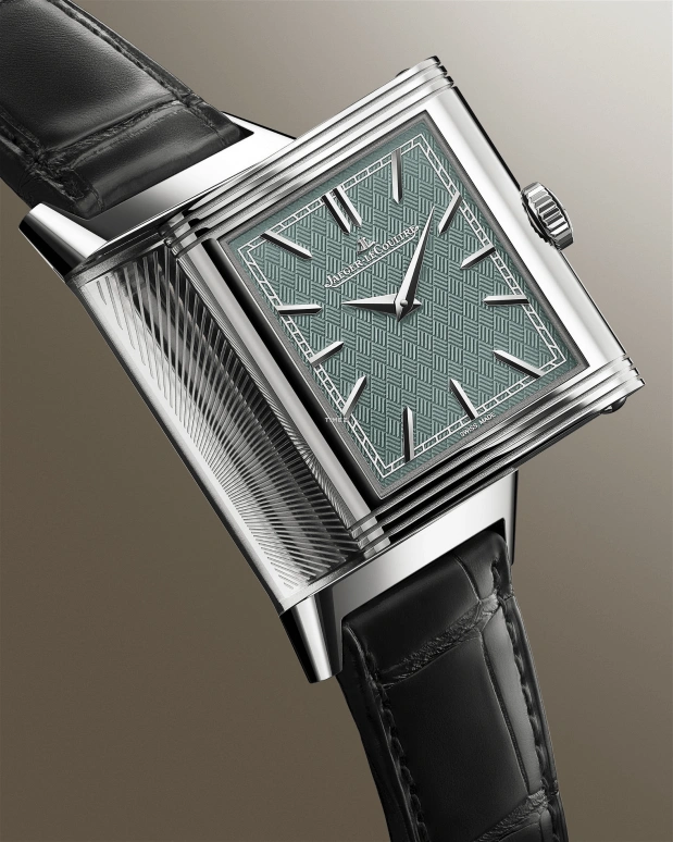 Jaeger-LeCoultre,Reverso 45.60x27.40mm,45.60x27.40mm,White Gold,Multi-Color,Green,Handwound,45hours,In-house Caliber,Q39334T4