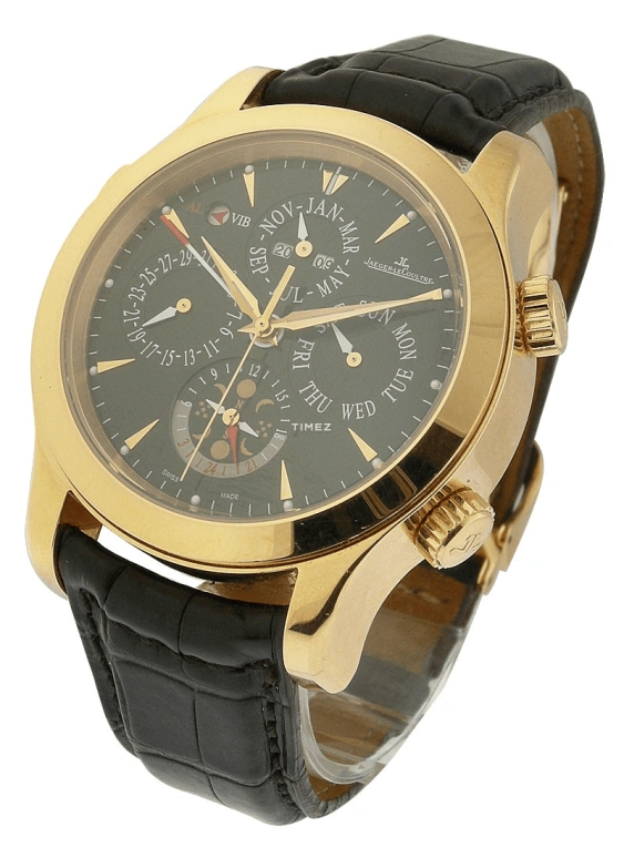 Jaeger-LeCoultre,Master 43mm,43mm,Rose Gold,Black,Automatic,Moonphase,Perpetual Calendar,Annual Calendar,Month,In-house Caliber,Sapphire,Crystal Glass,Q163247A