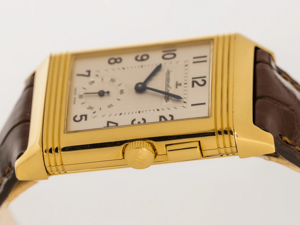 Jaeger-LeCoultre,Reverso 26x42mm,26x42mm,Yellow Gold,White,Handwound,Dule Time,Day / Night Indication,Q2711410