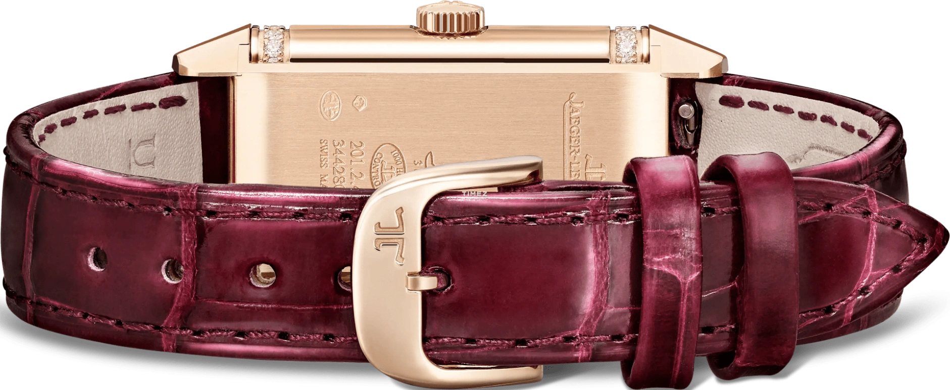 Jaeger-LeCoultre,Reverso 40.10x20mm,40.10x20mm,Rose Gold,White,Handwound,38hours,In-house Caliber,Q334256J