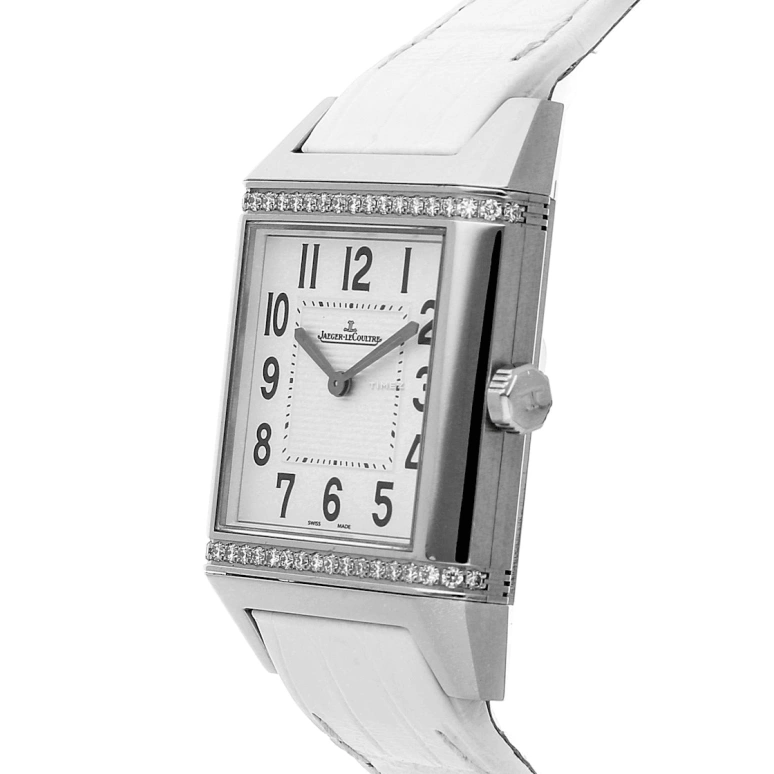 Jaeger-LeCoultre,Reverso 45.50x31.20mm,45.50x31.20mm,Stainless Steel,Black,White,Quartz,In-house Caliber,Sapphire,Crystal Glass,7068421