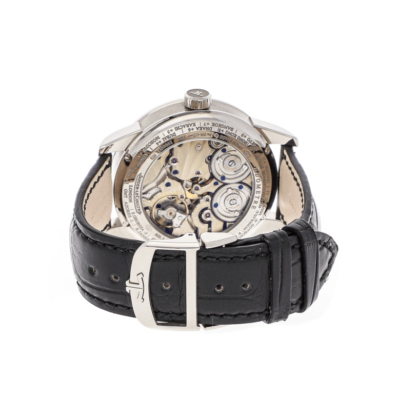 Jaeger-LeCoultre,Duomètre 42mm,42mm,White Gold,Silver,Handwound,Day,Dule Time,Q6063440
