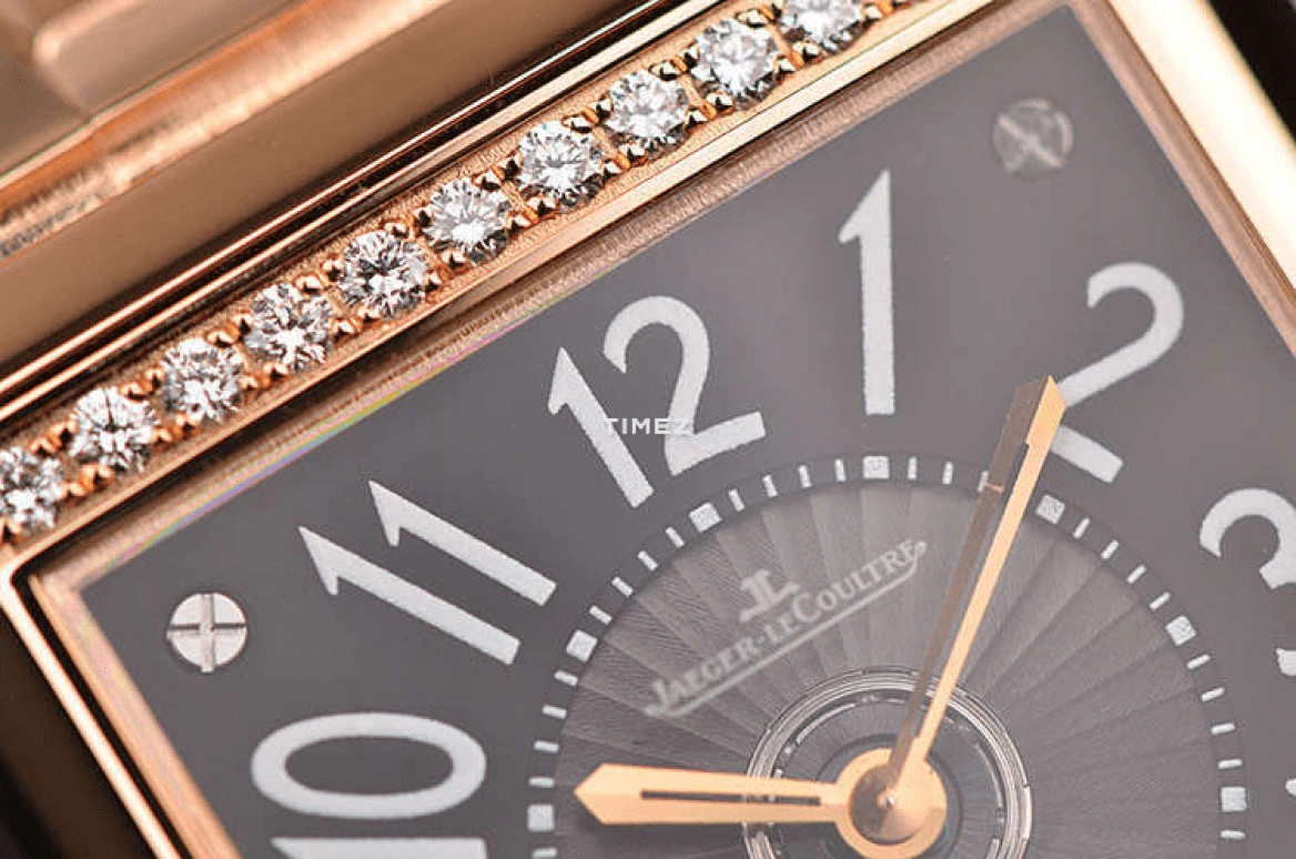 Jaeger-LeCoultre,Reverso 42x28.80mm,42x28.80mm,Rose Gold,Black,Silver,Automatic,Day,Dule Time,Day / Night Indication,Q7052120