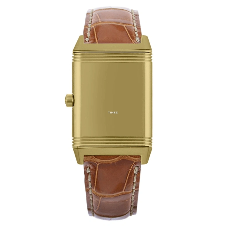 Jaeger-LeCoultre,Reverso 38.50x23.10mm,38.50x23.10mm,Yellow Gold,Black,Silver,Handwound,38hours,In-house Caliber,2501410