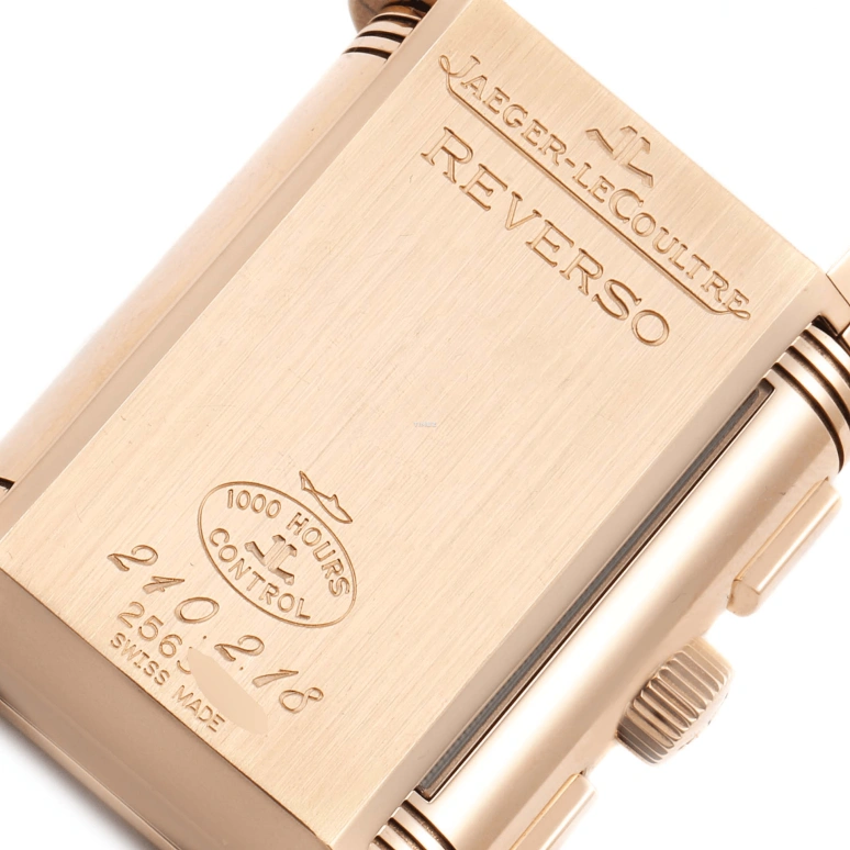 Jaeger-LeCoultre,Reverso 39mm,39mm,Rose Gold,White,Black,Handwound,Power Reserve Indicator,Dule Time,Big Date,Day / Night Indication,Sapphire,Crystal Glass,Rectangular,Q3022420