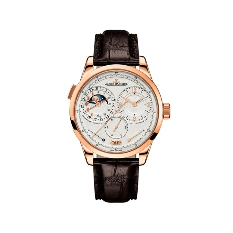 Jaeger-LeCoultre,Duomètre 42mm,42mm,Pink Gold,Silver,Handwound,Moonphase,Date,Day,Power Reserve Indicator,50hours,In-house Caliber,Q6042521