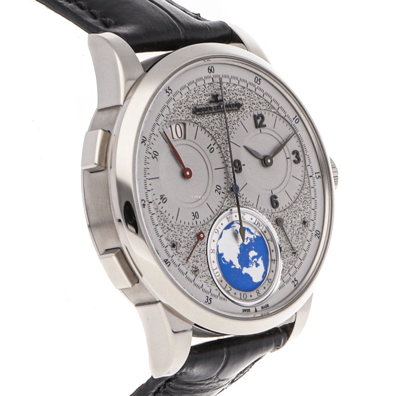 Jaeger-LeCoultre,Duomètre 42mm,42mm,White Gold,Silver,Handwound,Day,Dule Time,Q6063440