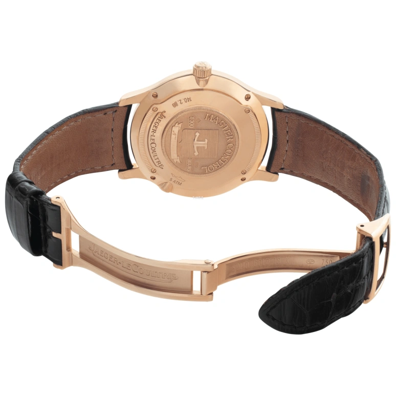 Jaeger-LeCoultre,Master 37mm,37mm,Rose Gold,Silver White,Automatic,Moonphase,Perpetual Calendar,Annual Calendar,Month,In-house Caliber,Sapphire,Crystal Glass,Q149242A