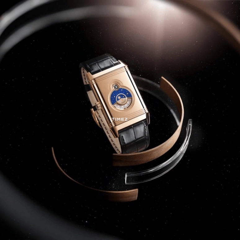 Jaeger-LeCoultre,Reverso 49.40x29.90mm,49.40x29.90mm,Rose Gold,Silver White,Handwound,Moonphase,Day,Q711252J