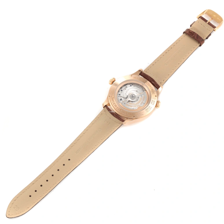 Jaeger-LeCoultre,Master 39mm,39mm,Rose Gold,Luminous,Silver,Automatic,Day,Power Reserve Indicator,Dule Time,World Time,In-house Caliber,Sapphire,Crystal Glass,Q1422421