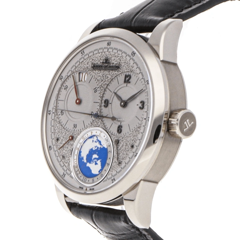 Jaeger-LeCoultre,Duomètre 42mm,42mm,White Gold,Silver,Handwound,Day,Dule Time,Q6063440