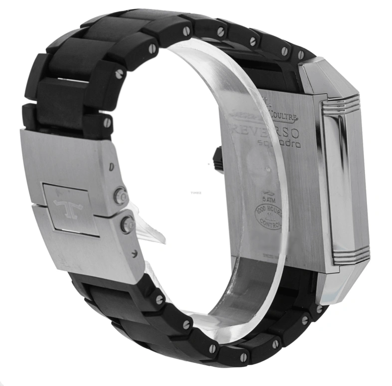Jaeger-LeCoultre,Reverso 41x13mm,41x13mm,Stainless Steel,Black,Automatic,Day,Dule Time,Day / Night Indication,700867P