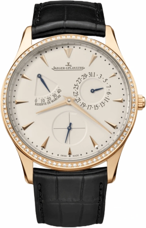 Jaeger-LeCoultre,Master 39mm,39mm,Pink Gold,Beige,Automatic,Date,Power Reserve Indicator,Q1372501