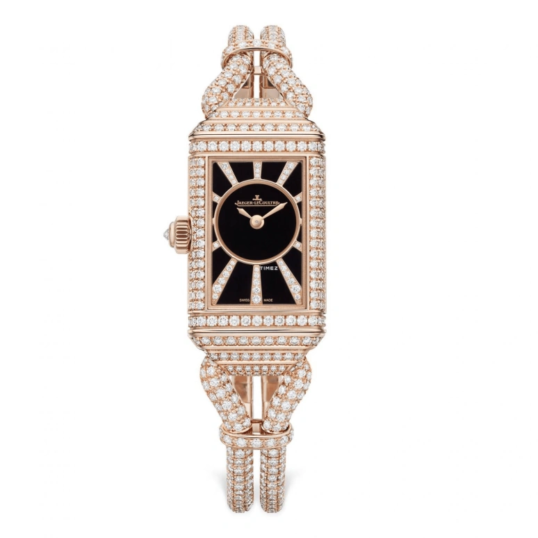 Jaeger-LeCoultre,Reverso 36.30x18mm,36.30x18mm,Rose Gold,Black,White,Handwound,38hours,In-house Caliber,3372301