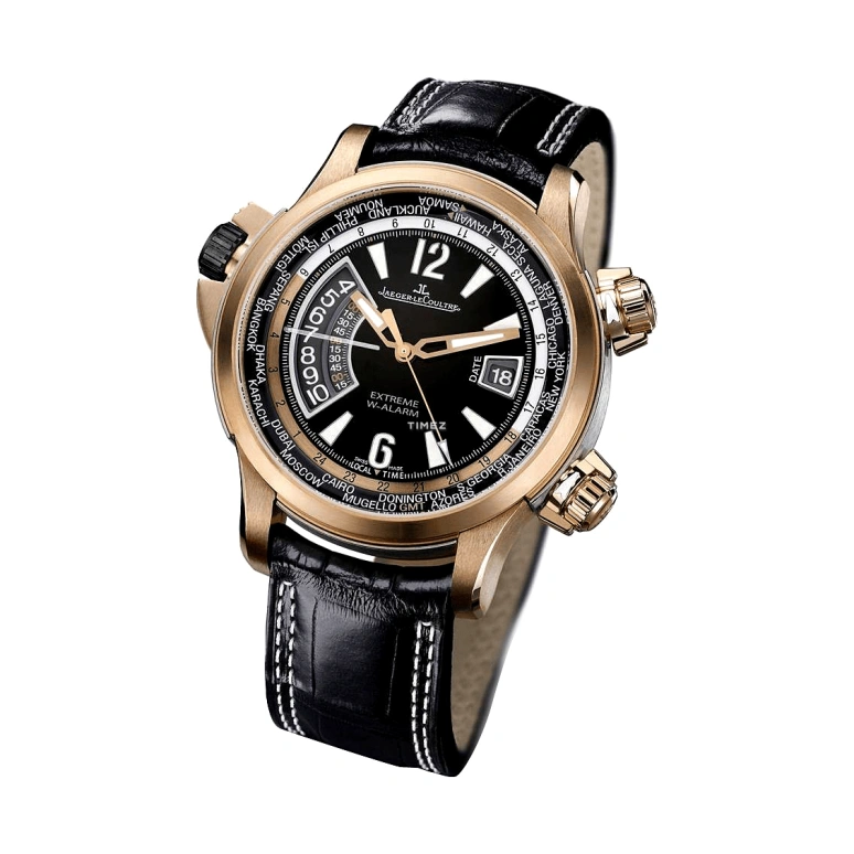 Jaeger-LeCoultre,Master 46mm,46mm,Rose Gold,Titanium,Black,Automatic,Day,World Time,Day / Night Indication,Q177244V