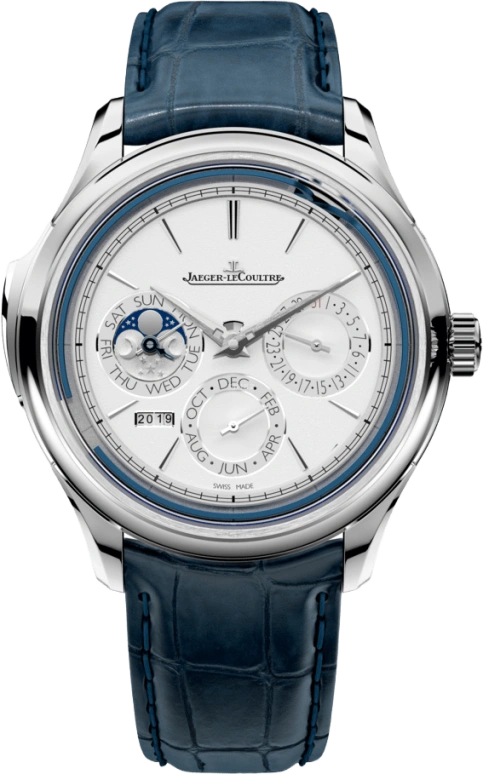 Jaeger-LeCoultre,Master 43mm,43mm,White Gold,Silver,Automatic,Moonphase,Perpetual Calendar,Month,Date,38hours,In-house Caliber,Q5233420
