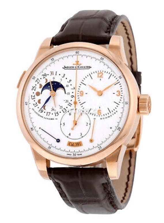Jaeger-LeCoultre,Duomètre 42mm,42mm,Pink Gold,Silver,Handwound,Moonphase,Date,Day,Power Reserve Indicator,50hours,In-house Caliber,Q6042521