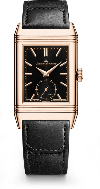 Jaeger-LeCoultre,Reverso 45.60x27.40mm,45.60x27.40mm,Rose Gold,Black,Handwound,45hours,In-house Caliber,Q713257J