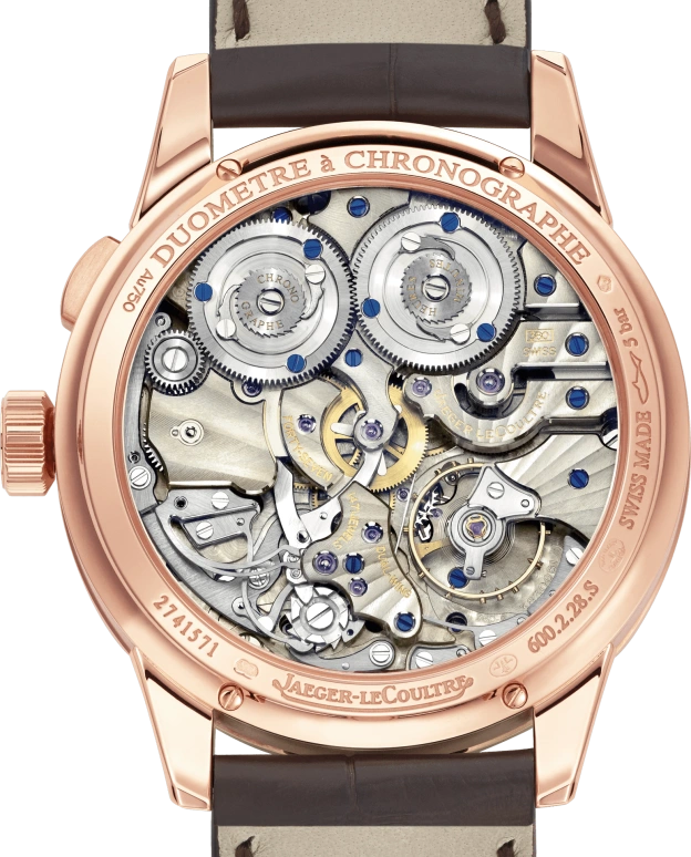 Jaeger-LeCoultre,Duomètre 42mm,42mm,Pink Gold,Silver,Handwound,Chronograph,Power Reserve Indicator,Foudroyante Seconds,Column Wheel,50hours,In-house Caliber,Q6012421