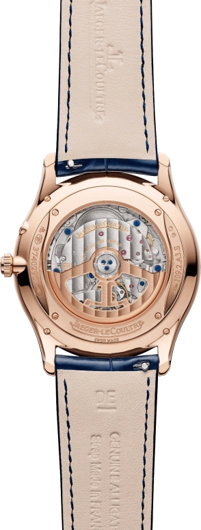 Jaeger-LeCoultre,Master Ultra Thin 39mm,39mm,Rose Gold,Blue,Automatic,Day,Power Reserve Indicator,Q137258J
