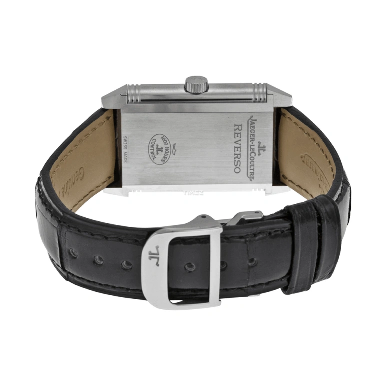 Jaeger-LeCoultre,Reverso 26mm,26mm,Stainless Steel,Silver,Grey,Handwound,Sapphire,Crystal Glass,Rectangular,Q2708411