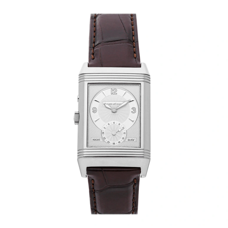 Jaeger-LeCoultre,Reverso 42x26mm,42x26mm,White Gold,Black,Handwound,Moonphase,Dule Time,Day / Night Indication,Q2723440