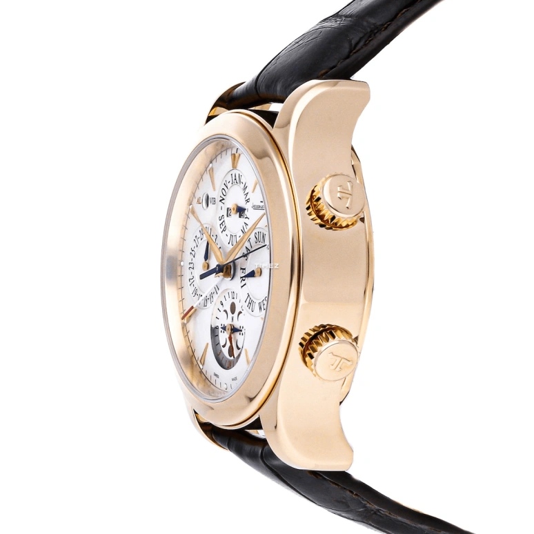 Jaeger-LeCoultre,Master 43mm,43mm,Rose Gold,Silver White,Automatic,Moonphase,Perpetual Calendar,Annual Calendar,Month,In-house Caliber,Sapphire,Crystal Glass,Q163242A