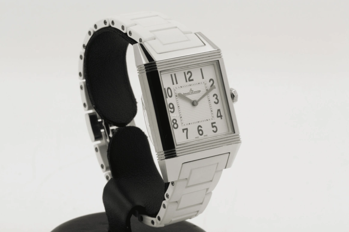 Jaeger-LeCoultre,Reverso 45.50x31.20mm,45.50x31.20mm,Stainless Steel,Black,Silver,Quartz,In-house Caliber,Sapphire,Crystal Glass,Q7068720