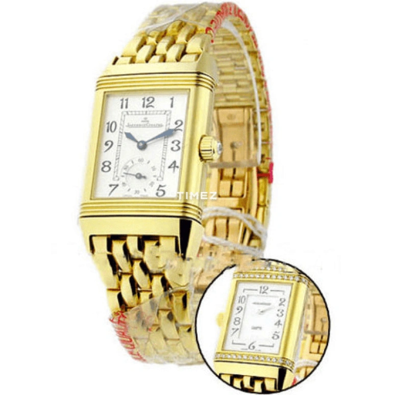 Jaeger-LeCoultre,Reverso 38.70x23mm,38.70x23mm,Yellow Gold,Silver White,Handwound,48hours,In-house Caliber,Q2561101