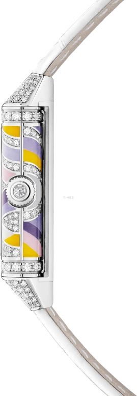 Jaeger-LeCoultre,Reverso 40x20mm,40x20mm,White Gold,White,Multi-Color,Handwound,In-house Caliber,Sapphire,Crystal Glass,Q3293433