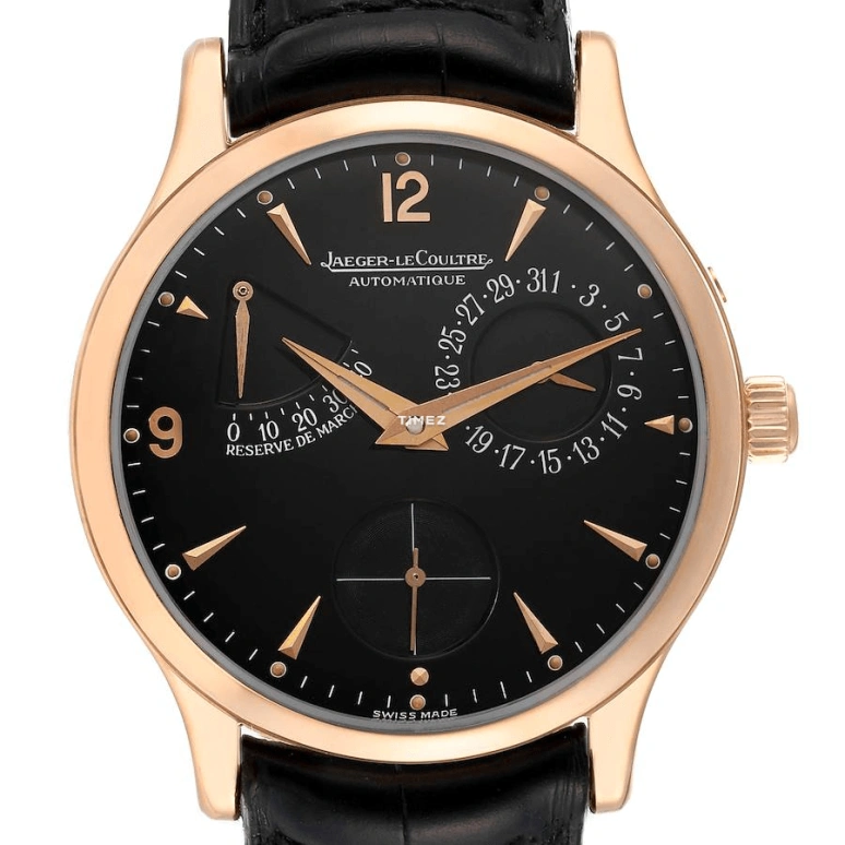 Jaeger-LeCoultre,Master 37mm,37mm,Rose Gold,Black,Automatic,Day,Power Reserve Indicator,140,140.2.93.S