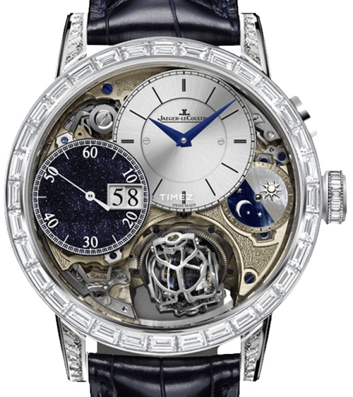 Jaeger-LeCoultre,Master 43.50mm,43.50mm,White Gold,Silver,Handwound,Day,Tourbillon,Day / Night Indication,5033401