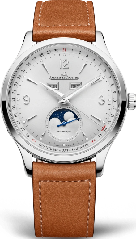 Jaeger-LeCoultre,Master 40mm,40mm,Stainless Steel,Silver,Automatic,Moonphase,Month,Date,Day,70hours,In-house Caliber,Q4148120