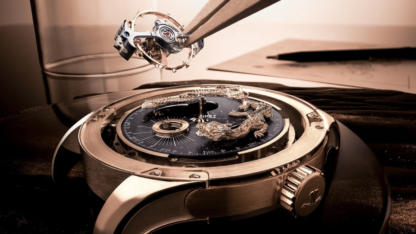 Jaeger-LeCoultre,Master Hybris Artistica 45mm,45mm,Rose Gold,Black,Rose Gold,Handwound,Annual Calendar,Month,World Time,Tourbillon,40hours,In-house Caliber,Q52624A3