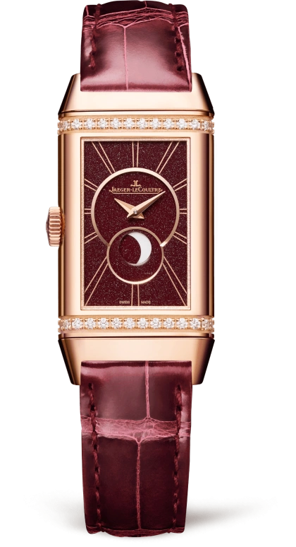 Jaeger-LeCoultre,Reverso 20mm,20mm,Pink Gold,Silver,Handwound,Moonphase,38hours,Q3352420