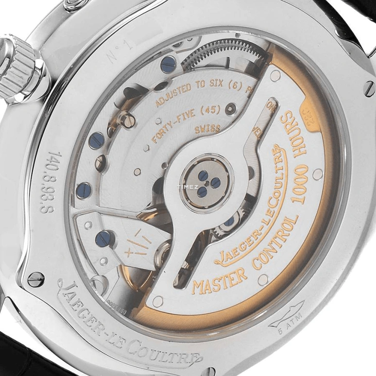 Jaeger-LeCoultre,Master 37mm,37mm,Stainless Steel,Black,Automatic,Day,Power Reserve Indicator,Q1488470