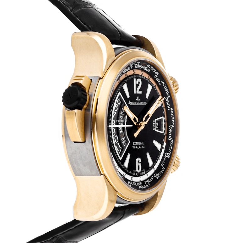 Jaeger-LeCoultre,Master 46mm,46mm,Rose Gold,Titanium,Black,Automatic,Day,World Time,Day / Night Indication,Q177244V